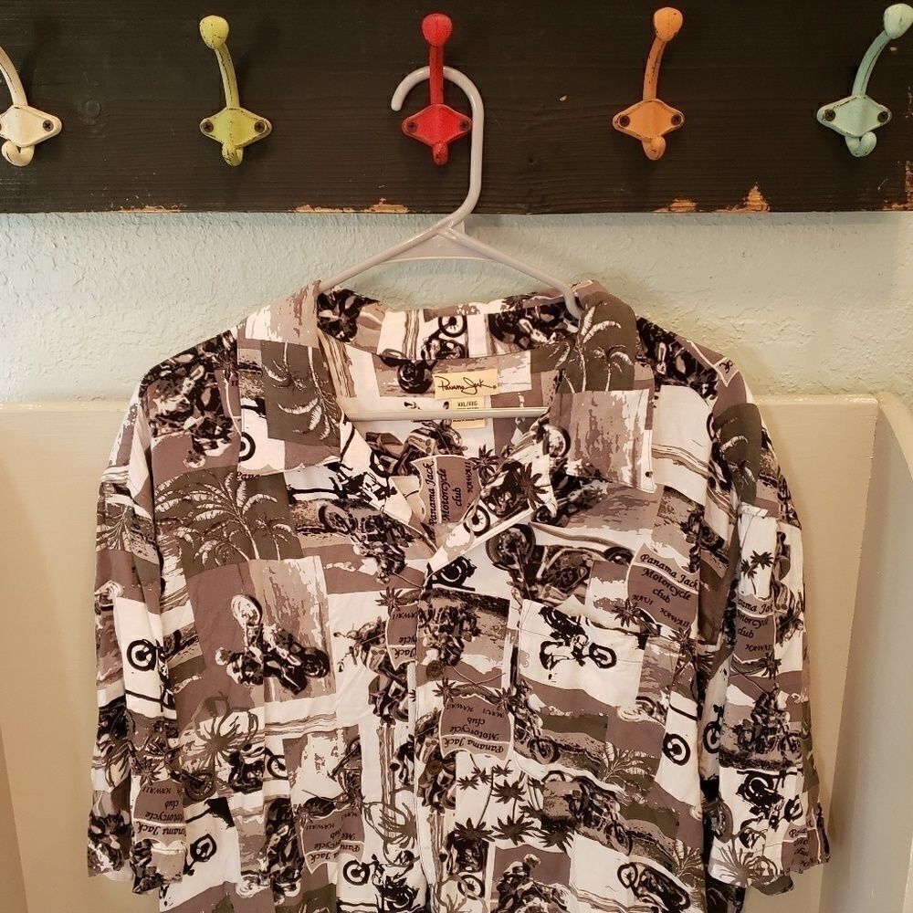Panama Jack Novelty Motorcycle Club Shirt XXL